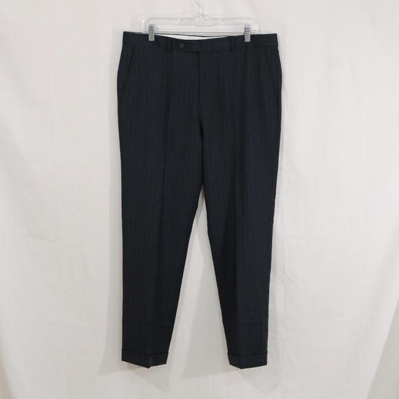 2-piece Samuelsohn Men’s 42R Navy Pinstripe Wool Suit Blazer & Pants Canada - Picture 16 of 16